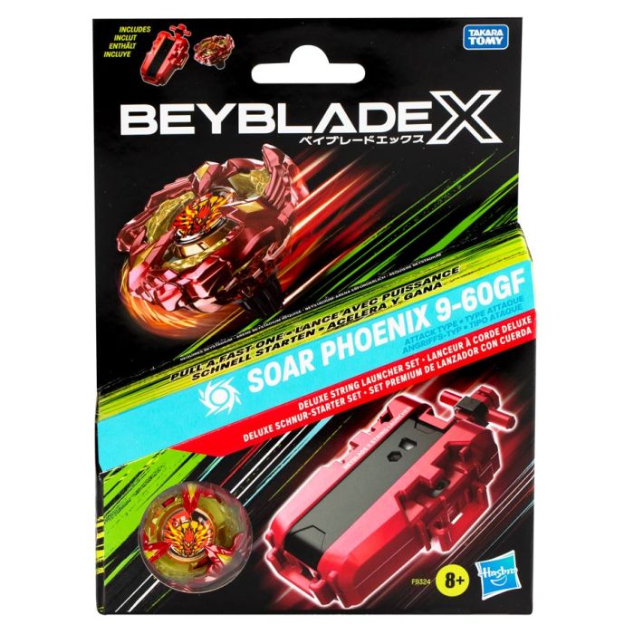 Beyblade X - Soar Phoenix 9-60GF Deluxe String Launcher Set
