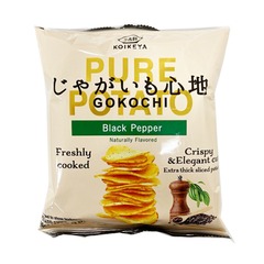 Koikeya Gokochi Pure Potato Black Pepper Chips 1.9 oz