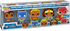 Heroes Series - Gingerbread Superman / Gingerbread Batman / Gingerbread Aquaman / Gingerbread Wonder Woman / Gingerbread The Flash - 5 Pack - Walmart Exclusive