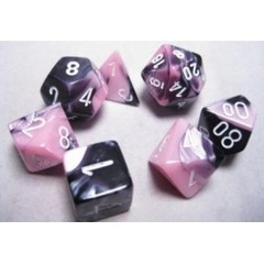 Gemini Black-Pink / White 7 Dice Set - CHX26430