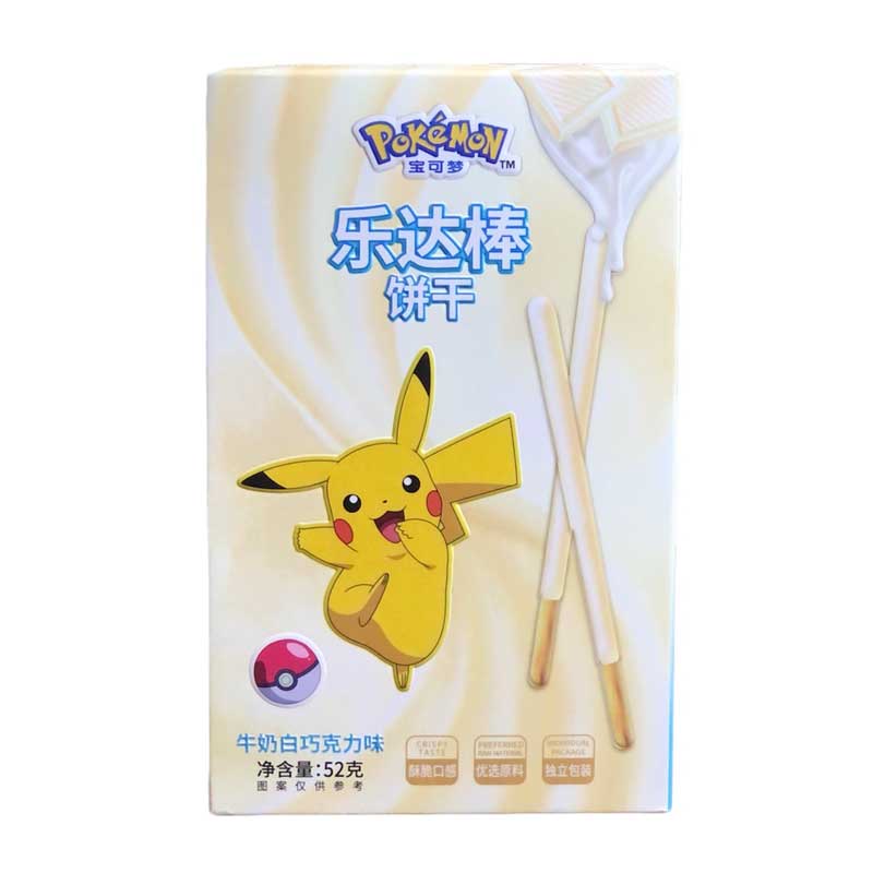 LEDA Pokemon White Chocolate Covered Biscuit Sticks