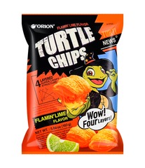 Orion Turtle Chips Flamin' Lime 5.64 oz