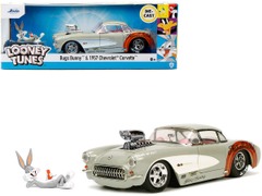 Jada Looney Tunes Bugs Bunny & 1957 Chevrolet Corvette (Beige with Pink Interior)