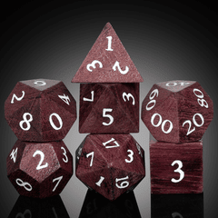 Wooden Dice Set (7pcs) [Purpleheart Wood]