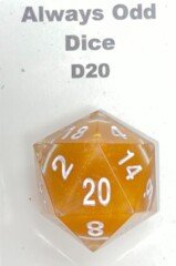 Always Odd Dice - D20 - Golden Sunset