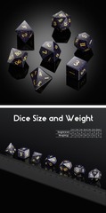 DAD802 Gemstone Dice Set (7pcs) [Blue Sandstone (Synthetic)]