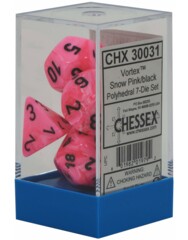 CHX30031 - Vortex - Snow Pink & Black - Polyhedral 7-Die Set
