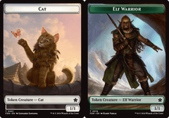 Elf Warrior // Cat (001) Doubled-Sided Token