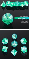 DAD625 Sharp Edge Dice Set (7pcs) [Sea Shore]