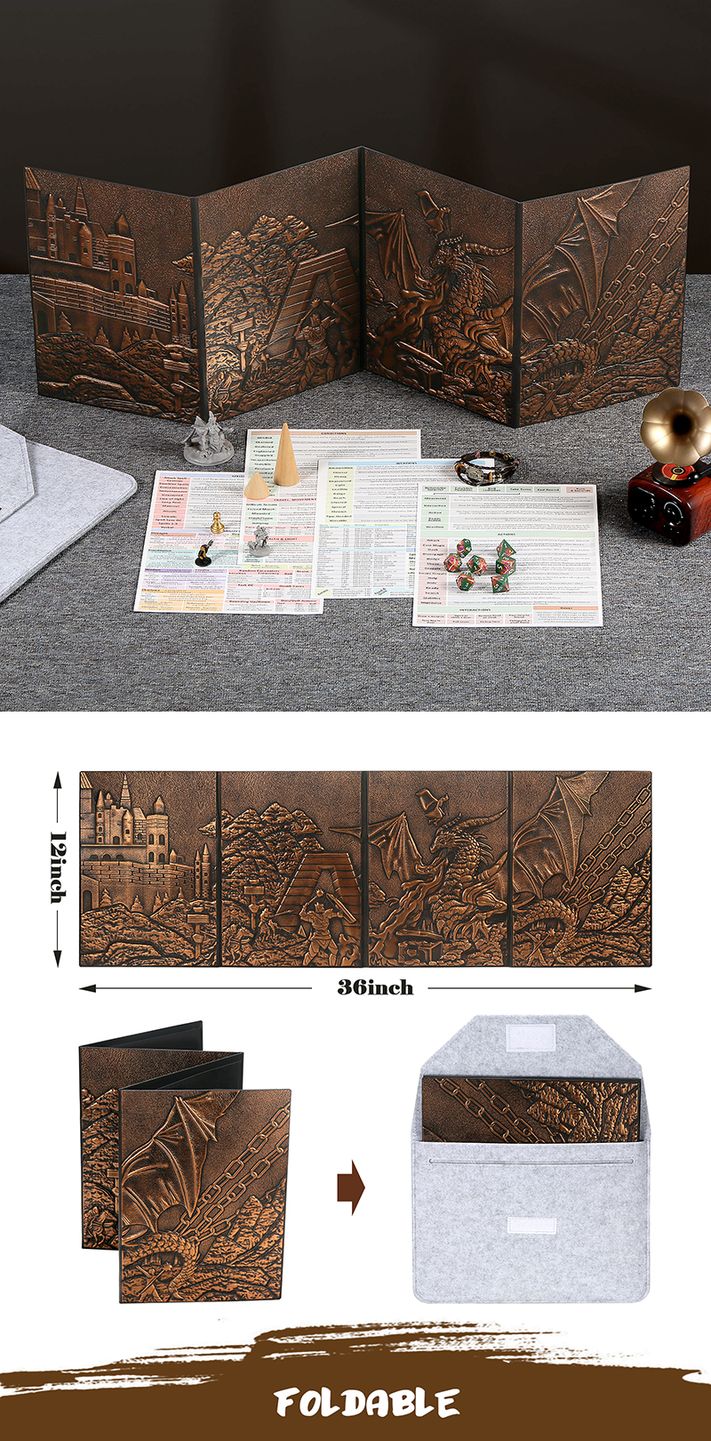 DAD225 Dungeon Masters Screen (Copper)