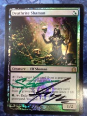 Deathrite Shaman - Foil Autographed
