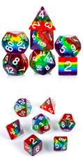 DAD065 Resin Dice Set (7pcs) [Clear Rainbow]