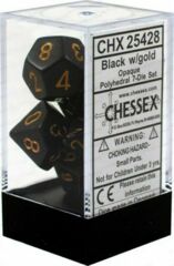 CHX25428 - Black W/ Gold 7 Dice Set