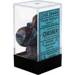 CHX26449 - Gemini Polyhedral 7-Die Set Purple-Teal/Gold