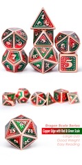DAD571 Metal & Enamel Dice Set (7pcs) [Quetzal]