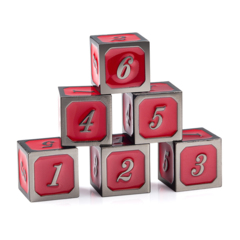 DAD578 Metal & Enamel Dice Set (Rose & Gunmetal)