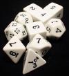 Koplow - Polyhedral - White and Black 10 Dice Set in Tube