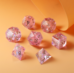 DAD608 - Sharp Edge Dice Set (7pcs) [Roses]