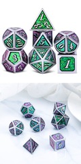 DAD583 Metal & Enamel Dice Set (7pcs) [Cathedral Glass]