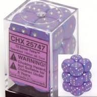 CHX25747 - Dice d6 Set: Silver Tetra - 16mm (12) Block of Dice