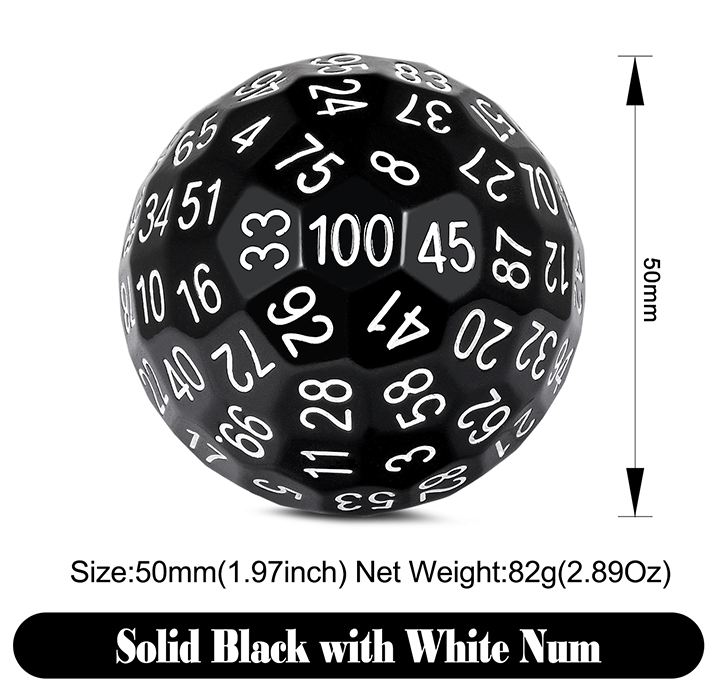 DAD322 - D100 Dice [Black]