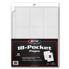 BCW 18-Pocket Pages - 10 Pack White