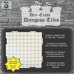 Dry Erase Dungeon Tiles, White - Pack of 9 10