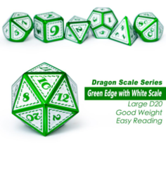 DAD568 - Metal & Enamel Dice Set (7pcs) [Patrick's]