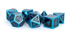 Blue with Black Enamel 16mm Polyhedral Dice Set