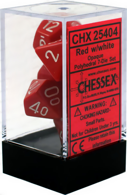 CHX25414 - Red W/ Black 7 Dice Set