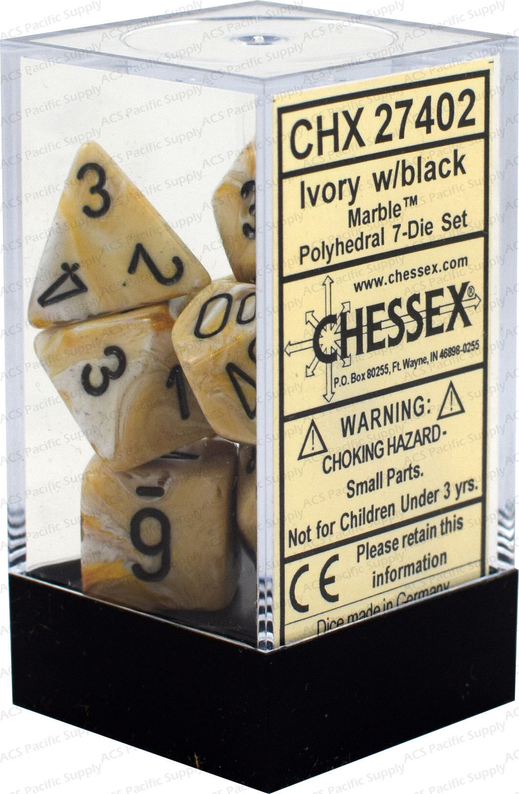 CHX27402 - Ivory W/Black & Die Set