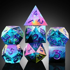 DAD719 Sharp Edge Dice Set (7pcs) (Chromatic) [Abyss]