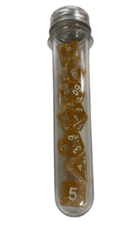 DAD044 - Resin Dice Set (7pcs) - Glitter Golden
