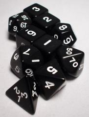 Koplow - Polyhedral - Black and White 10 Dice Set in Tube