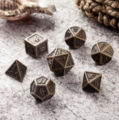 DAD550  Metal & Enamel Dice Set (7pcs) [Bronze]