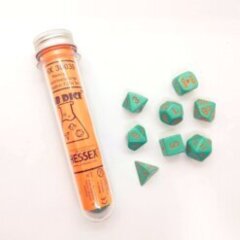 CHX30039 - Heavy - Polyhedral 7 Die Set - Turqoise/orange - Lab Dice