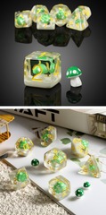 DAD136 - Resin Dice Set (7pcs) [Green Mushroom]