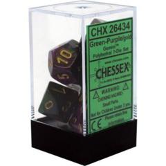 CHX26434 - Gemini Polyhedral 7-Die Set Green-Purple/Gold