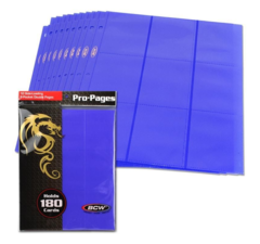 BCW Side Loading 18 Pocket Pro Pages - Blue