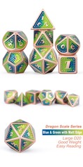 DAD595 Metal & Enamel Dice Set (7pcs) [Island]