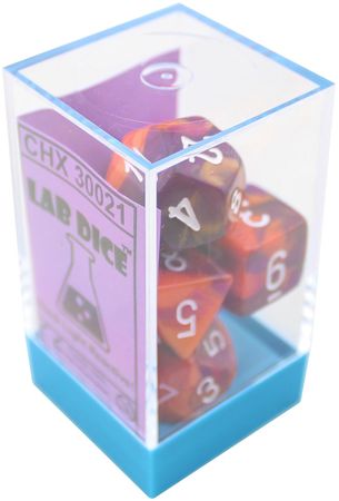 CHX30021 - Orange-Purple/white 7 dice set
