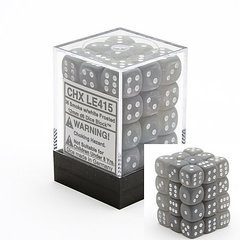 CHXLE415 - Smoke W/White 36 Frosted 12mm Dice Block