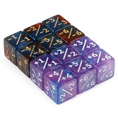 DAD074 Positive/Negative Dice Counters [Nebula/Twilight] (12pcs)