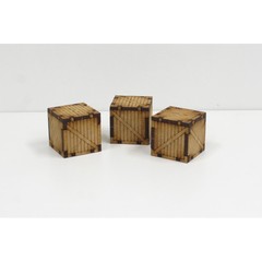 3 Small Wooden Containers