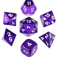Metal D&D Metal Purple Dice with White Number