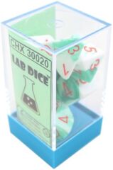 CHX30020 - Mint Green-White/Orange 7 dice set