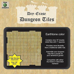 Dry Erase Dungeon Tiles, Earthtone - Pack of 9 10