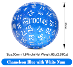 DAD332 - D100 Dice [Blue Glitter]
