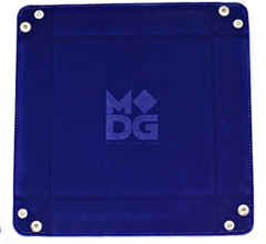 Velvet Folding Dice Tray - Blue
