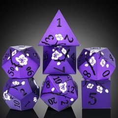 DAD704 - Metal & Enamel Dice Set (7pcs) (Sakura) [Purple]